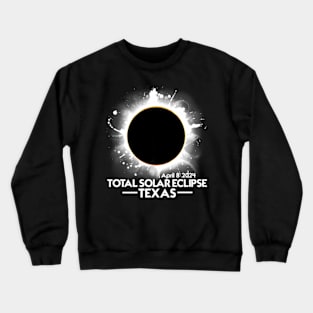 Total Solar Eclipse 2024 Texas Colorful Sun Totality Crewneck Sweatshirt